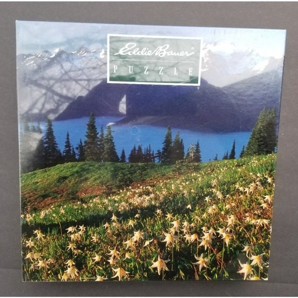 Jigsaw puzzle Avalanche Lilies in the Shadow Mt Olympus Eddie Bauer New - Picture 2 of 4